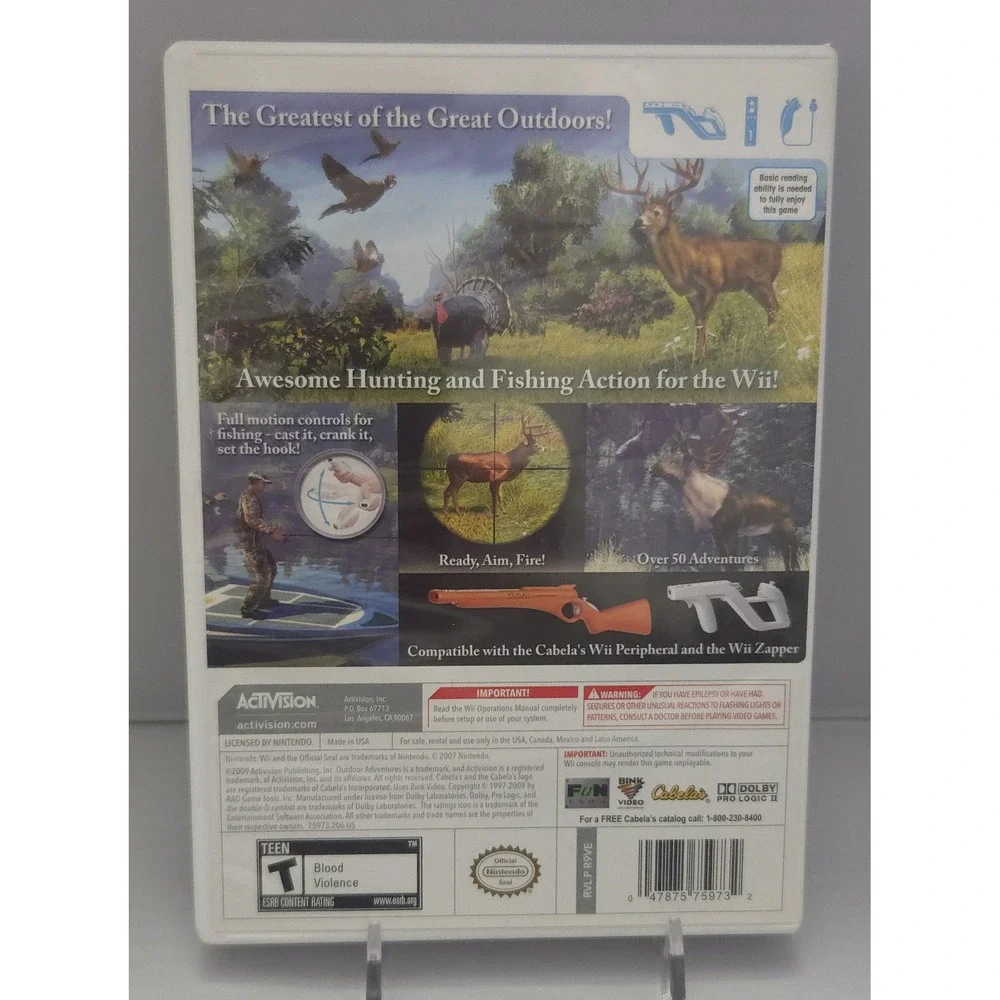 Cabela's Outdoor Adventures - Nintendo Wii 2009 - Complete in Box (CIB) - Tested